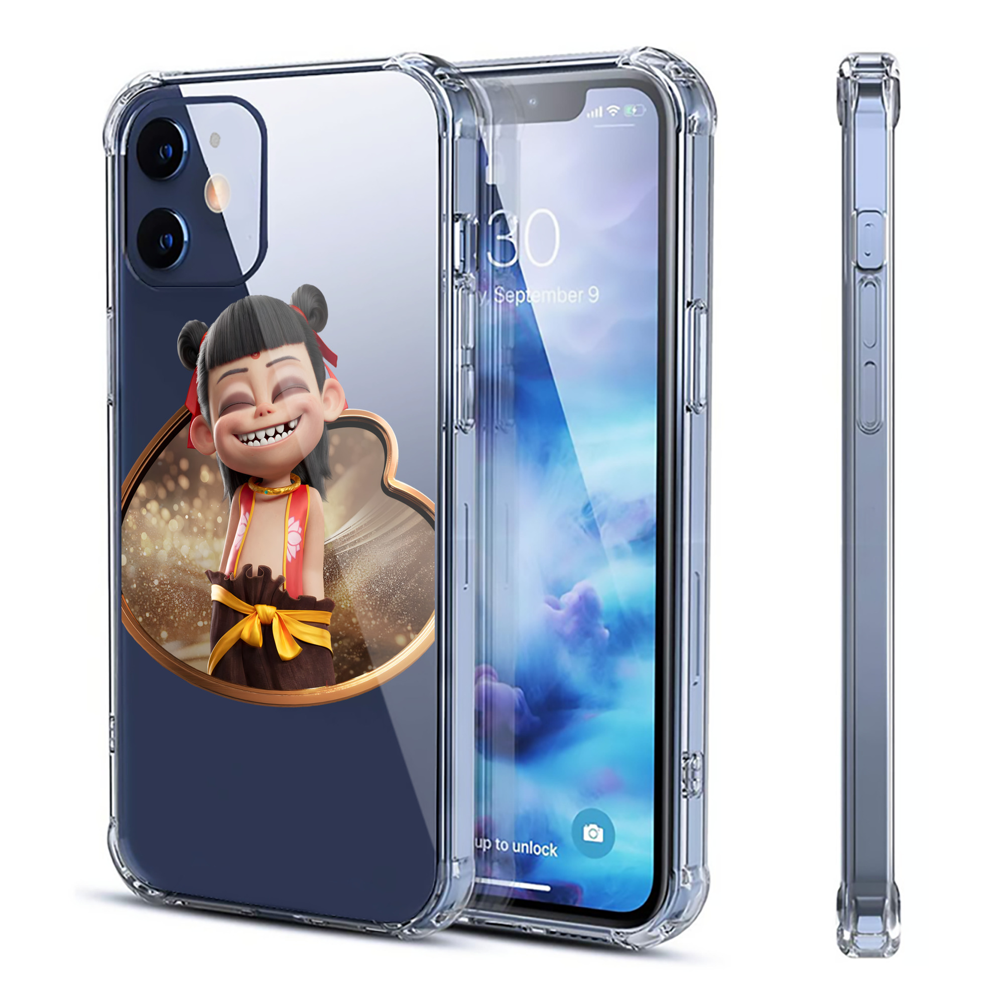 （画像用） Ne Zha 2 ナタ 魔童の大暴れ 【iPhone 12シリーズ対応】透明スマホケース（クリアソフトケース）